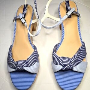 Copper Key Wooden  Block Heeled Strappy Sandals Size 11M